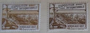 Bordeaux Exposition Internationale  1897 Vignettes Poster Stamps : Le Port : Reklamemarke